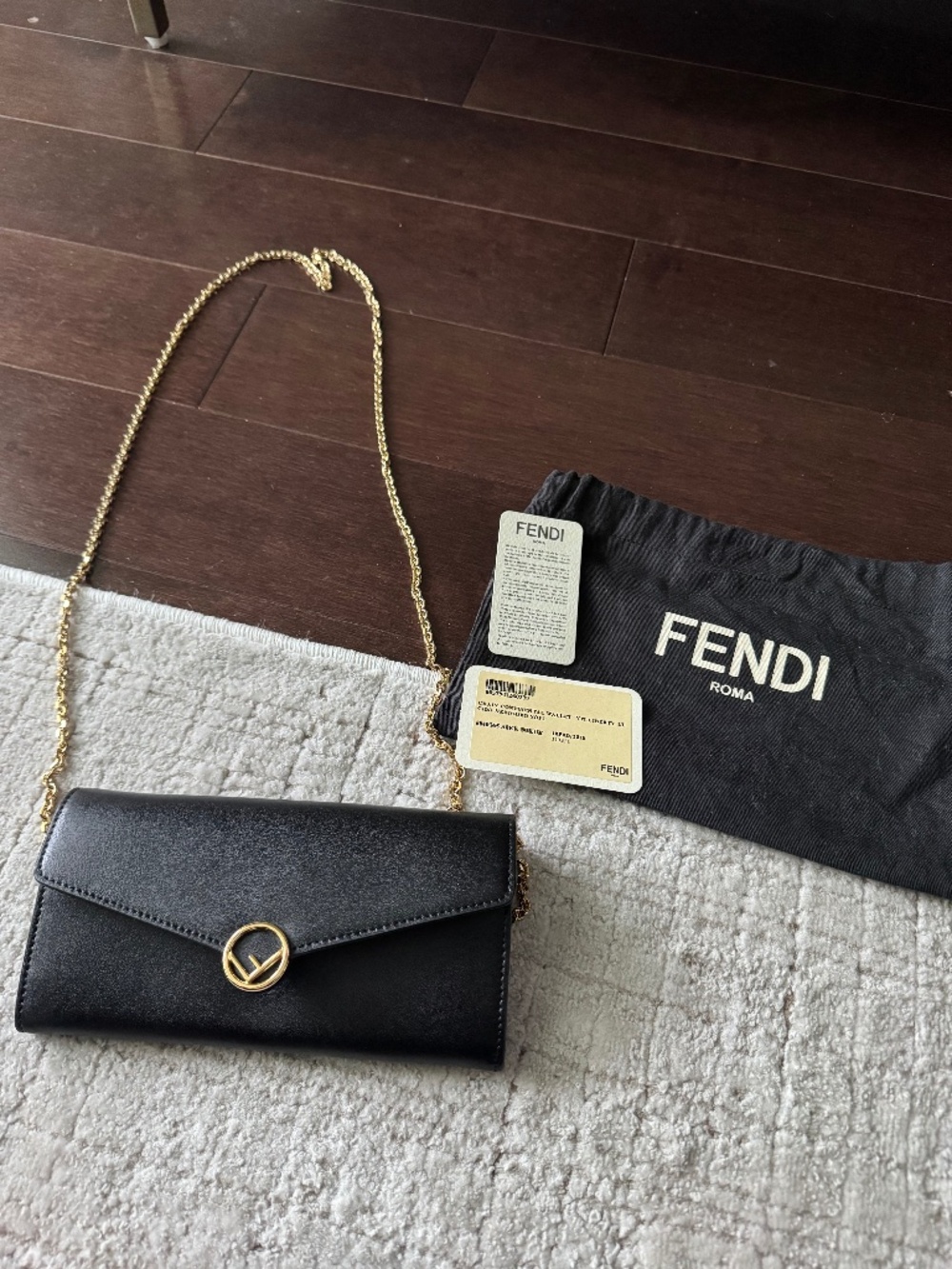 Fendi “F is Fendi” Chain Continental Wallet on Chain (never used)